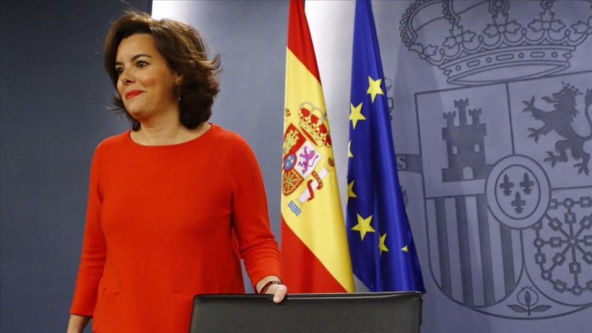Soraya Sáenz de Santamaría, la número dos de Mariano Rajoy en su primer gobierno.-AGUSTÍN CATALÁN