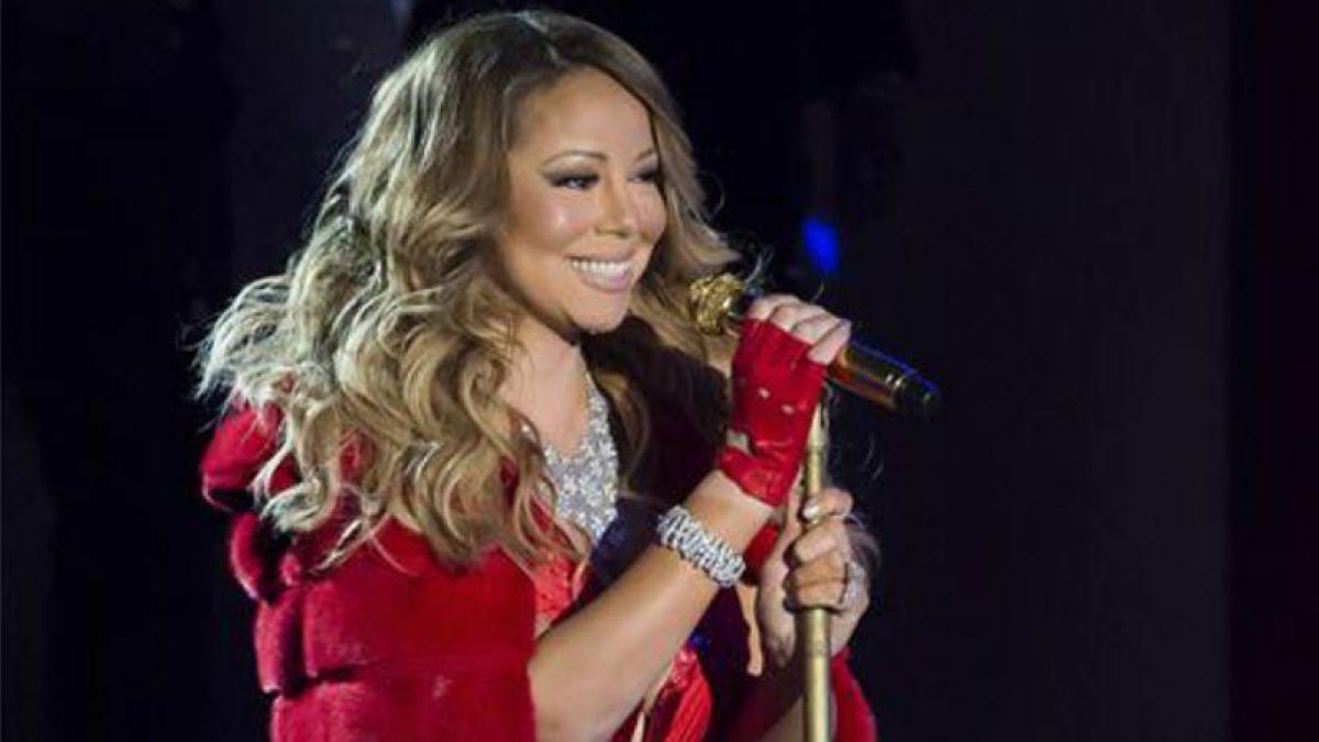 Mariah Carey durante una ceremonia en Nueva York.-CHARLES SYKES
