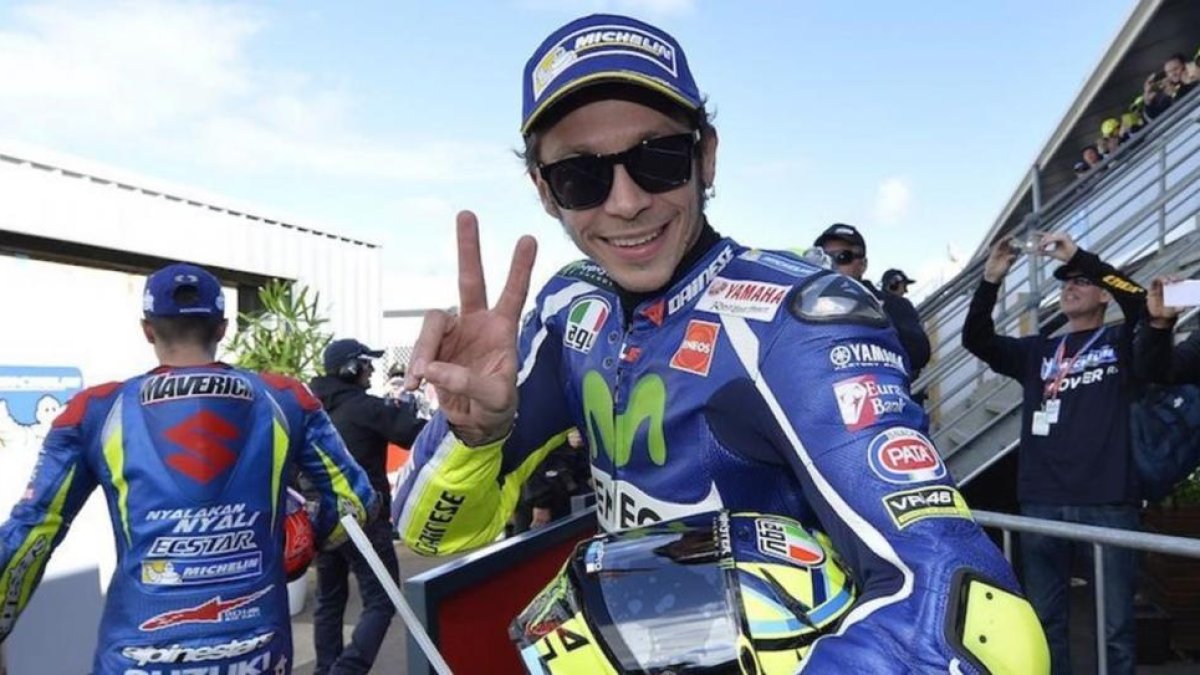 Valentino Rossi, feliz tras su segundo puesto en Australia.-YAMAHA MEDIA
