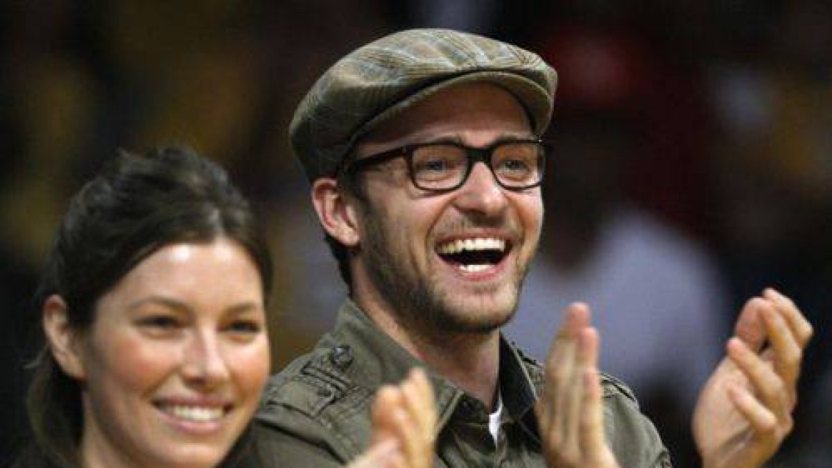 Justin Timberlake y Jessica Biel, en un partido de los Lakers, en una imagen de archivo.-Foto: REUTERS / LUCY NICHOLSON