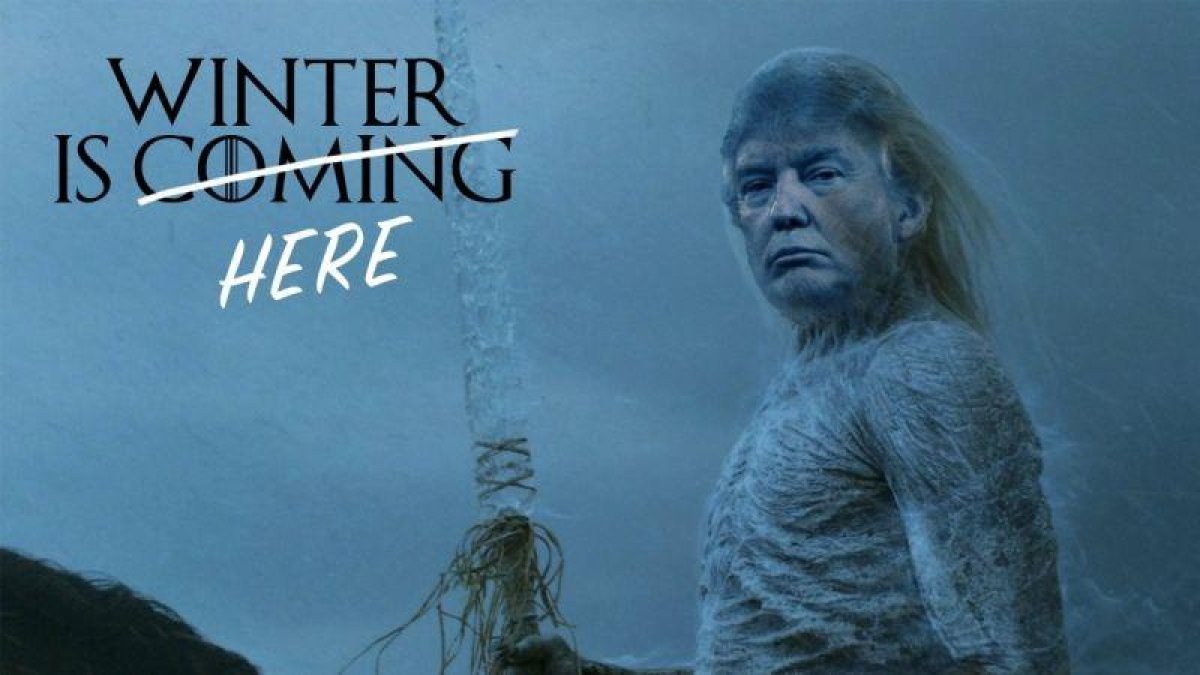 Meme de Trump evocando la mítica frase