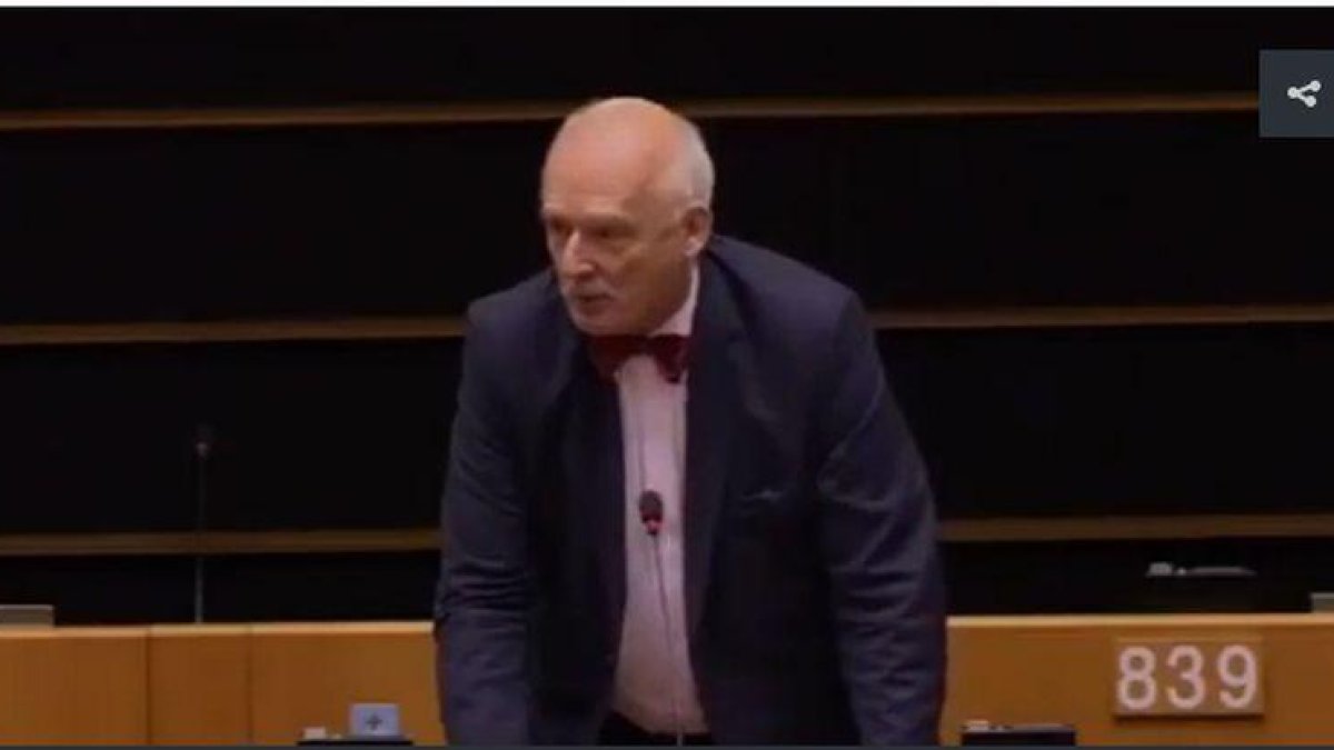 El ultraderechista polaco Janusz Korwin-Mikke-