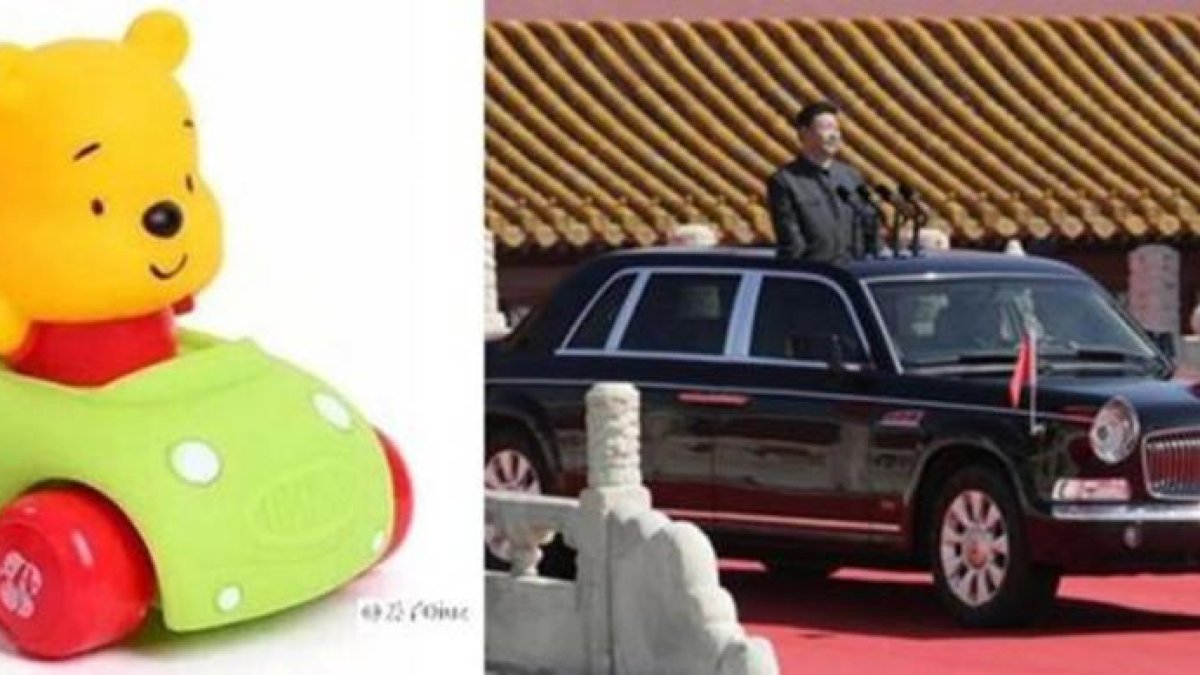 Xi Jinping es comparado y ridiculizado con imágenes de Winnie the Pooh.-TWITTER