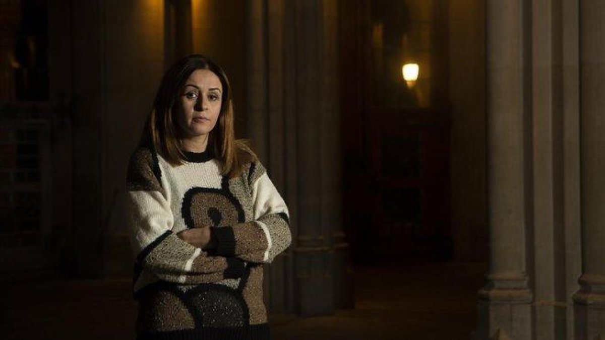 La periodista kurda Amina Hussein, este jueves, en Barcelona.-JOAN MATEU