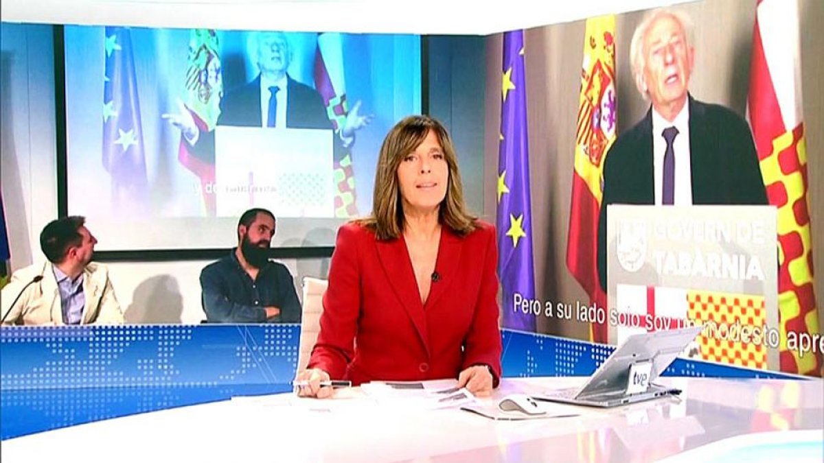 Apertura del Telediario (TVE-1) del martes.-EL PERIÓDICO