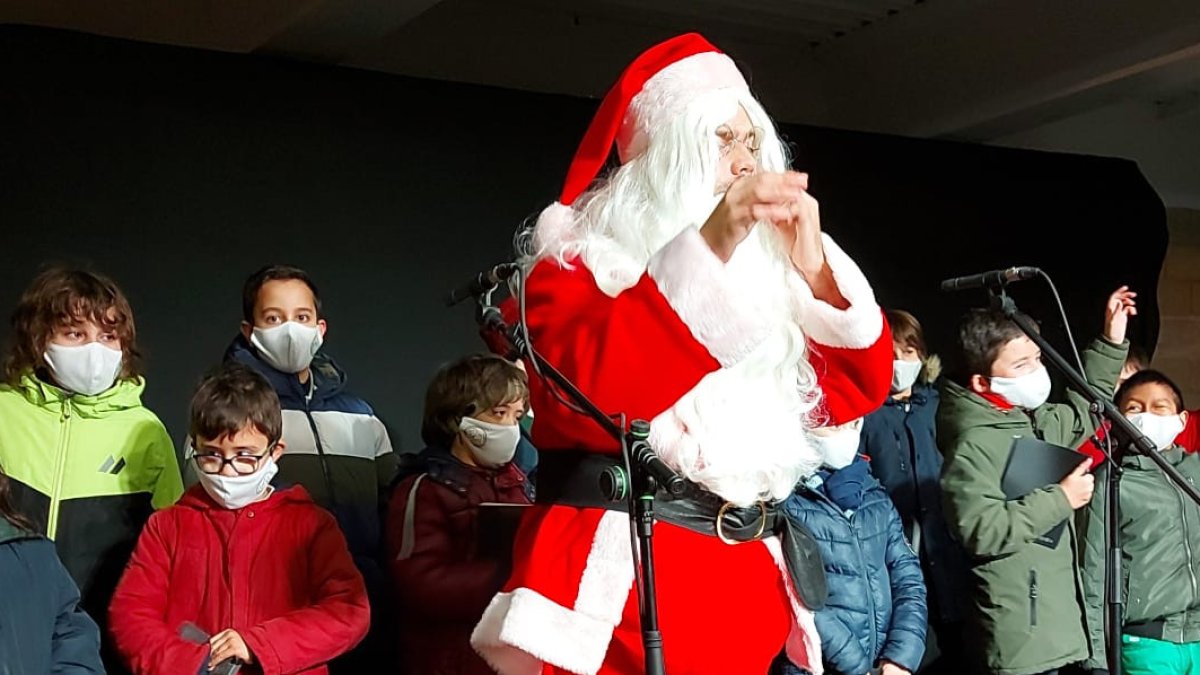 Imagen de Papá Noel durante una visita anterior. ECB
