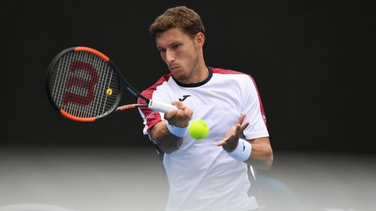 Pablo Carreño, en un momento de su partido contra Jason Kubler en Melbourne.-EFE
