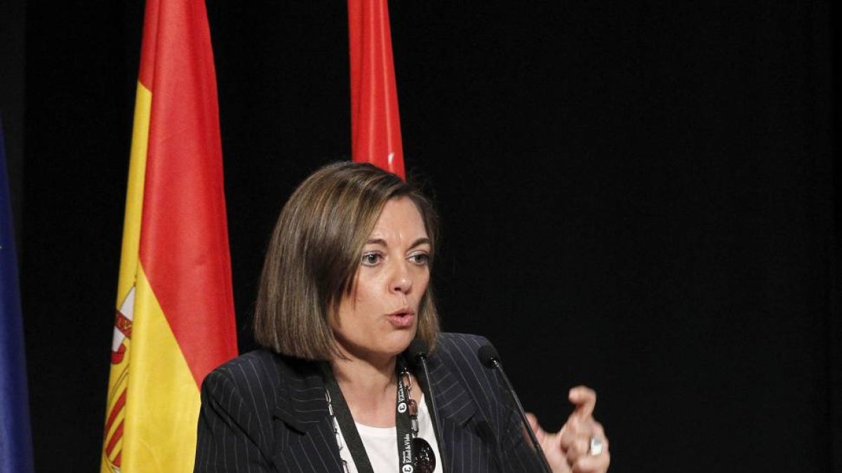 La consejera de Familia e Igualdad de Oportunidades, Milagros Marcos, interviene en la mesa redonda 'Un espacio integrado de atención sociosanitaria'-Ical