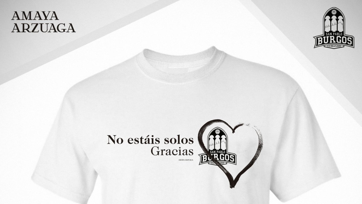 Imagen de la camiseta solidaria. SAN PABLO BURGOS