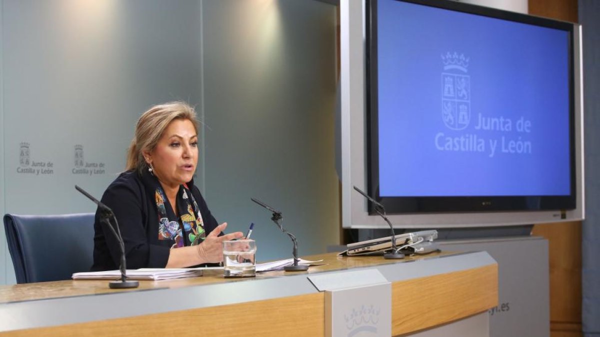 La vicepresidenta y portavoz de la Junta de Castilla y León, Rosa Valdeón, comparece en rueda de prensa posterior al Consejo de Gobierno-ICAL