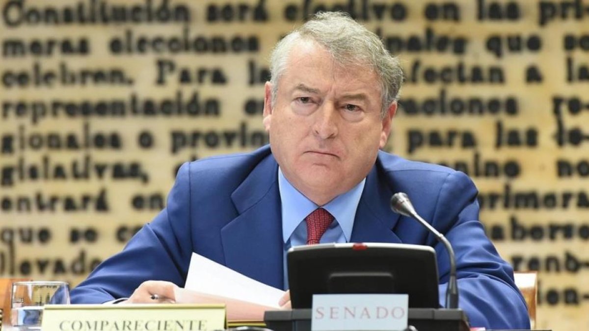 El actual presidente de RTVE, José Antonio Sánchez, en una comparecencia en la Comision Mixta de Control Parlamentario de la corporacion y sus sociedades.-FERNANDO VILLAR