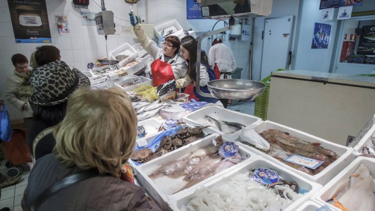Imagen del mostrador de una pescadería-Israel L. Murillo