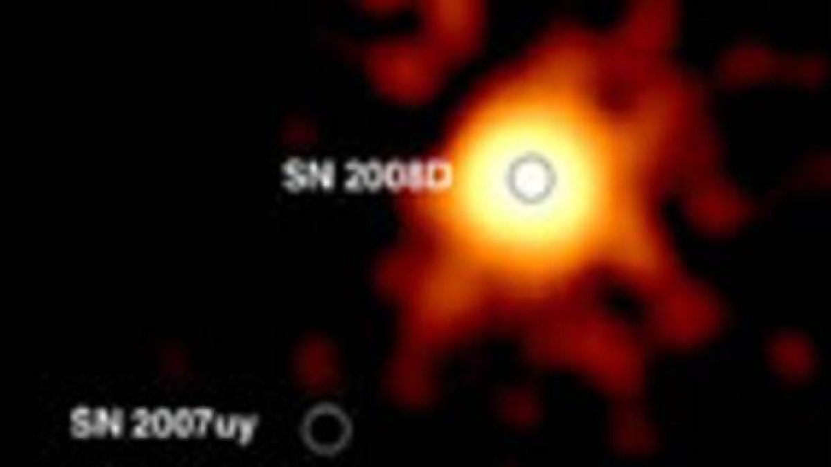 Imagen de la explosión de una supernova.-