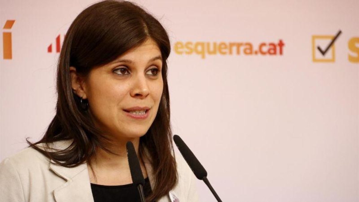 La portavoz de ERC, Marta Vilalta, en rueda de prensa.-RAFA GARRIDO (ACN)