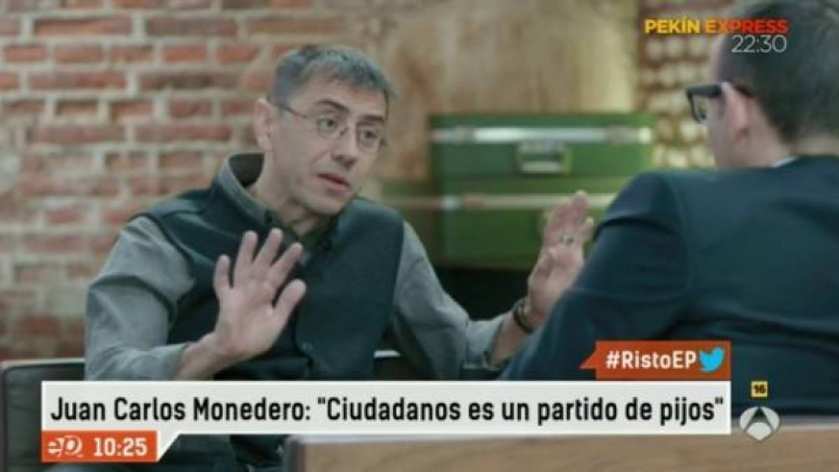 Monedero, con Risto, en 'Al rincón de pensar'.-Foto: ATRESMEDIA