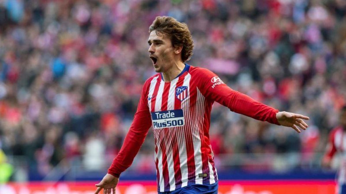 Griezmann celebra el primer gol del Atlético ante el Getafe.-EFE