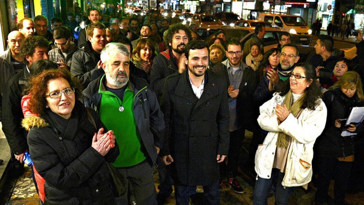 Manolo Alonso, candidato por Burgos, acompaña a Alberto Garzón y Sarrión (IUCyL)-ICAL