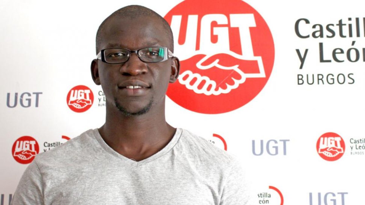 Abdou Sakho, delegado sindical de UGT en Burgos.-ECB