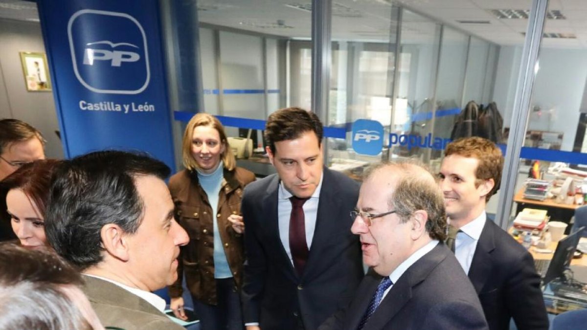 Fernando Martínez Maíllo, Juan Vicente Herrera, Raúl de la Hoz y Pablo Casado.-EL MUNDO