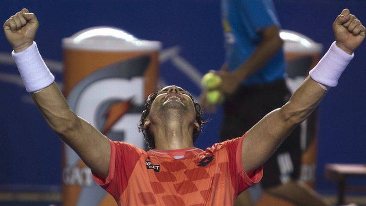 David Ferrer celebra su victoria frente a Kei Nishikori.-Foto: CHRISTIAN PALMA / AP