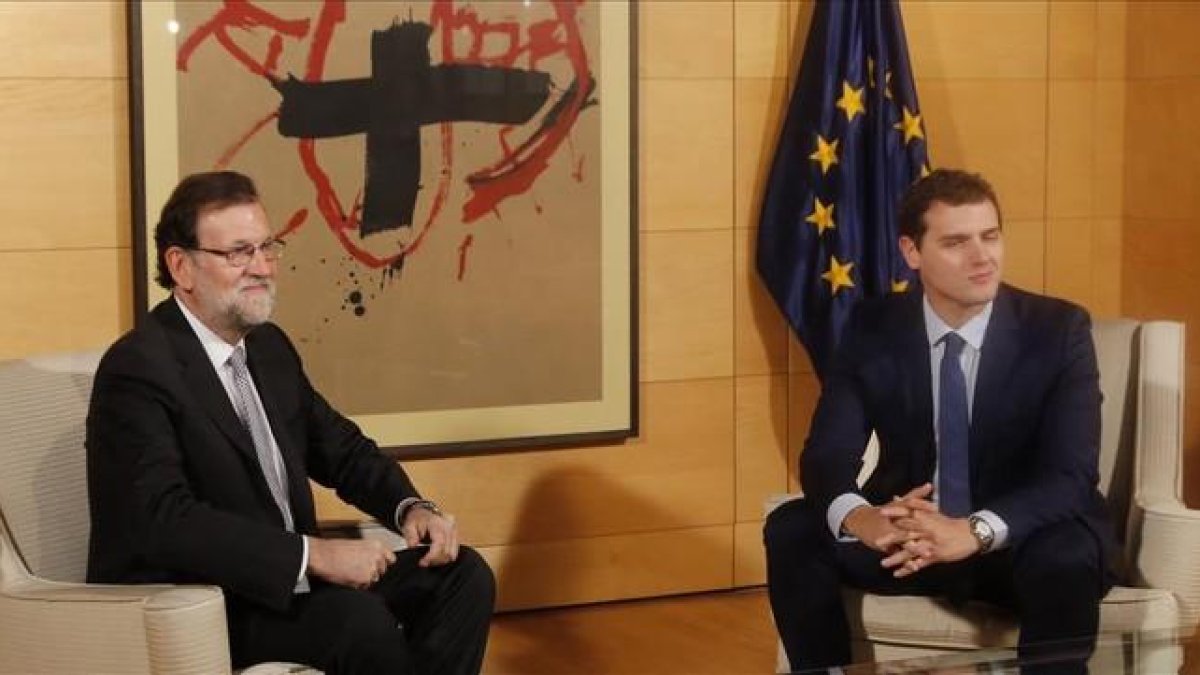 La última reunión entre Mariano Rajoy y Albert Rivera.-