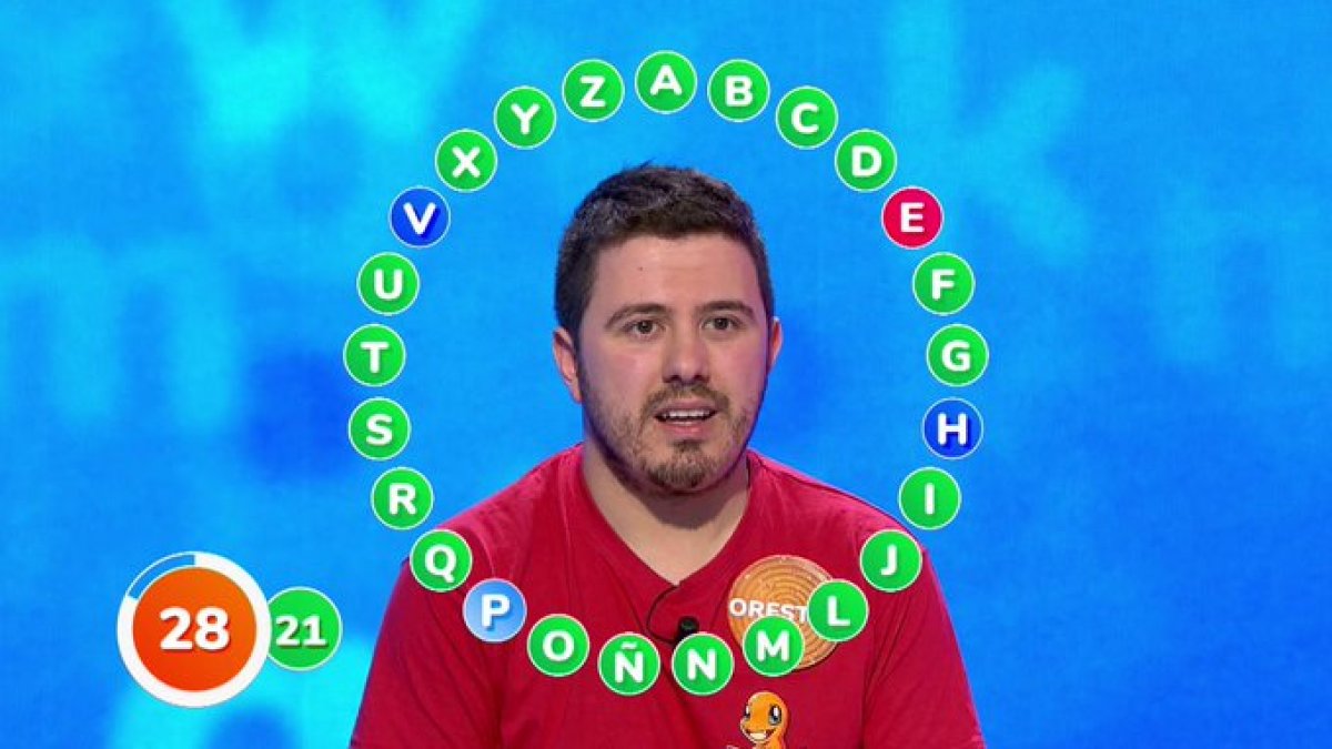 Orestes Barbero en Pasapalabra. ECB