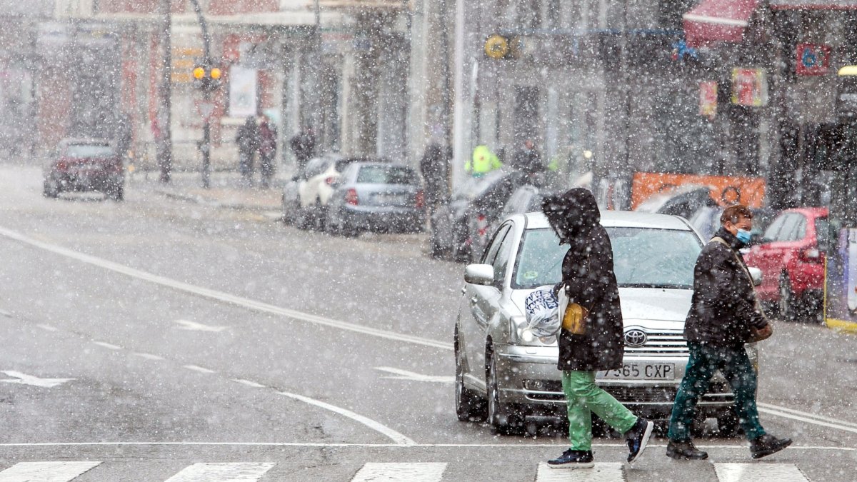 Imagen de una nevada en Burgos. TOMÁS ALONSO