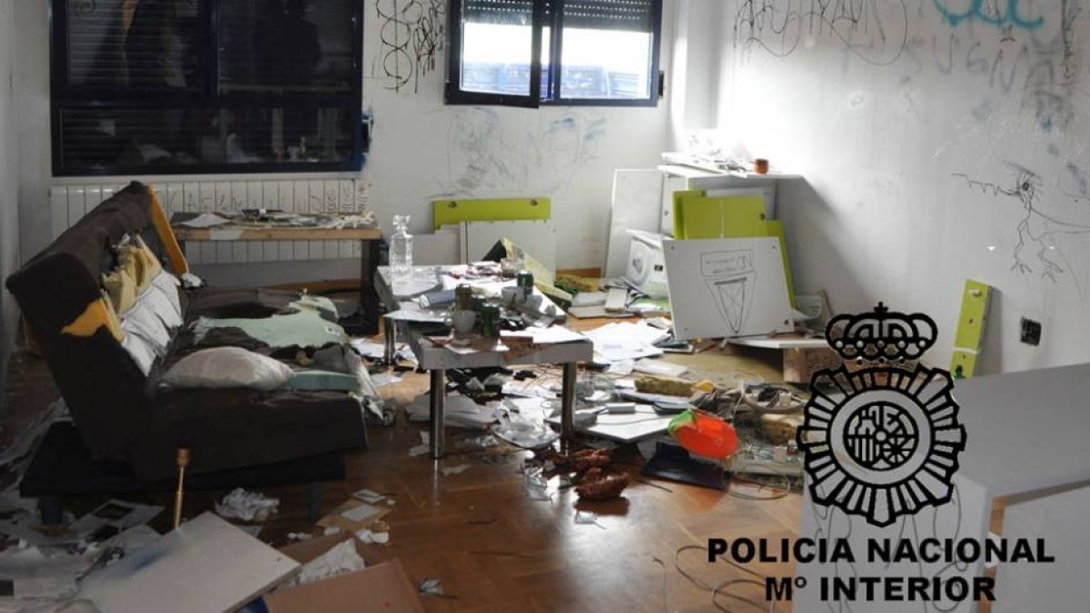 Estado del piso alquilado por el detenido.-ECB