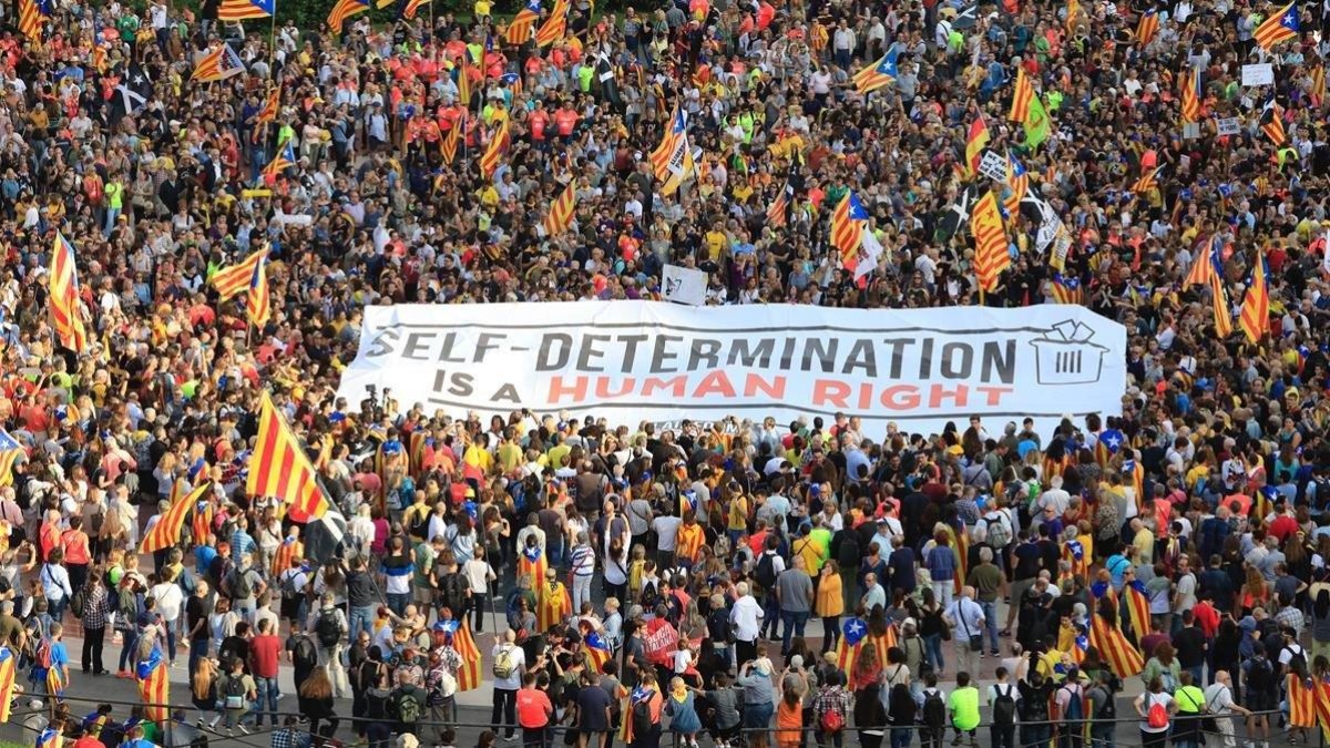 Manifestación soberanista de esta tarde-