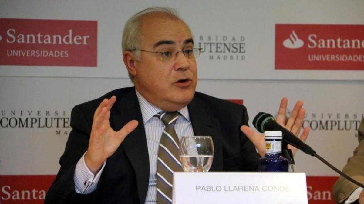 El magistrado Pablo Llarena en los cursos de verano de la Complutense en El Escorial.-TANIA TAPIA