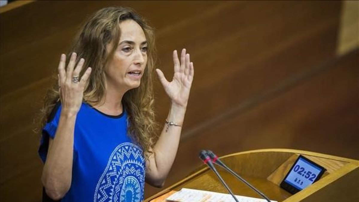 Carolina Punset, en las Corts Valencianes.-MIGUEL LORENZO
