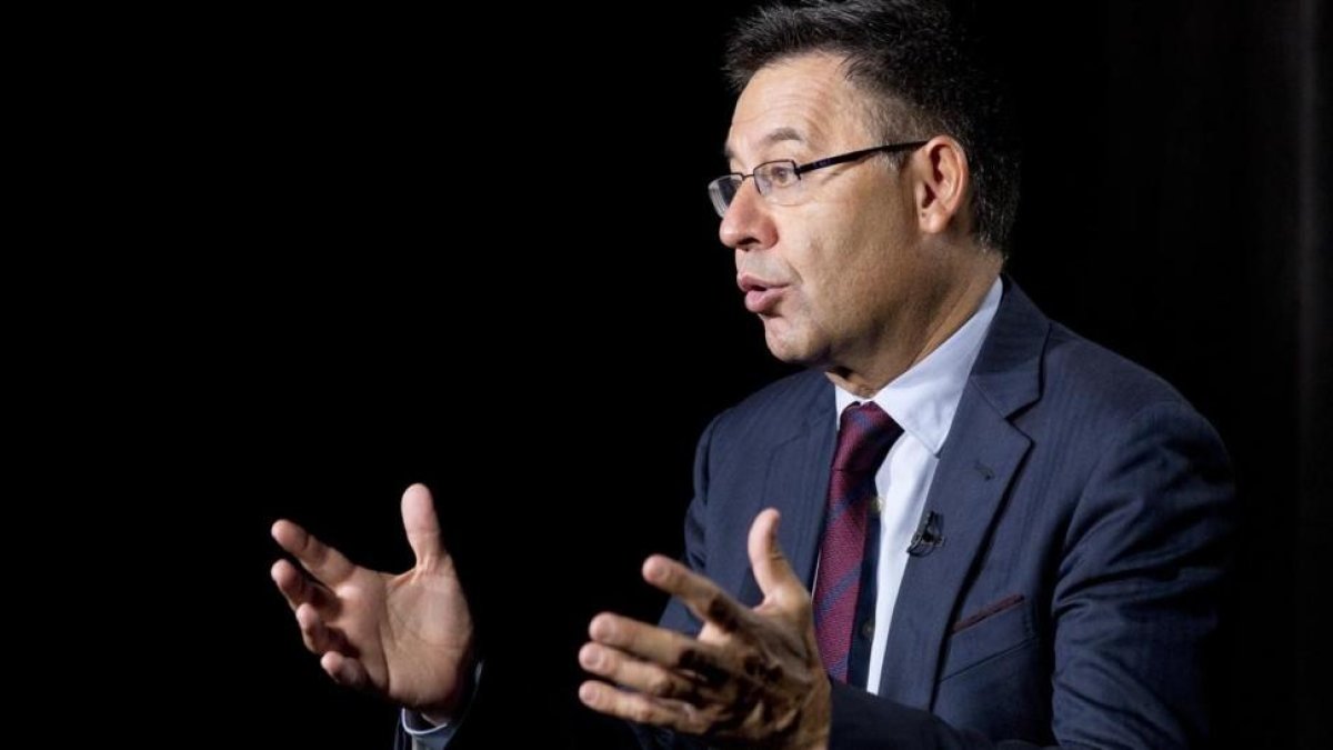 Josep Maria Bartomeu, en un acto de la gira del Barça por EEUU-AP / MARK LENNIHAN