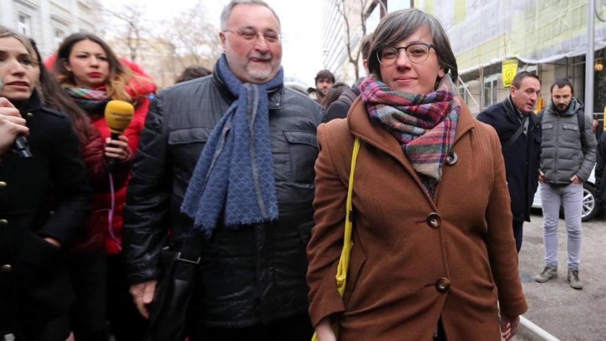 Mireia Boya, exdiputada de la CUP, a su llegada al Tribunal Supremo. Mireia Boya, exdiputada de la CUP, a su llegada al Tribunal Supremo.-JUAN MANUEL PRATS