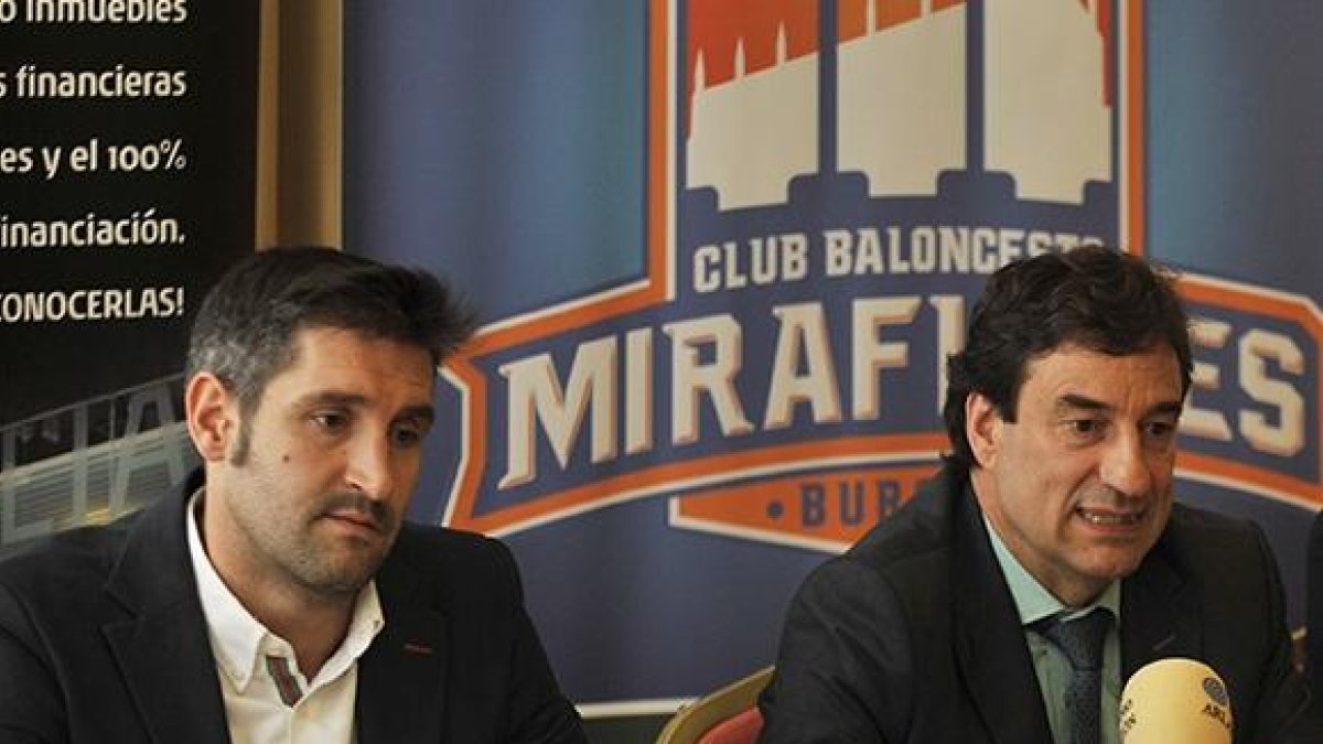 Albano Martínez y Jesús Martínez, director deportivo y presidente del CB Miraflores.-MARÍA GONZÁLEZ / CB MIRAFLORES