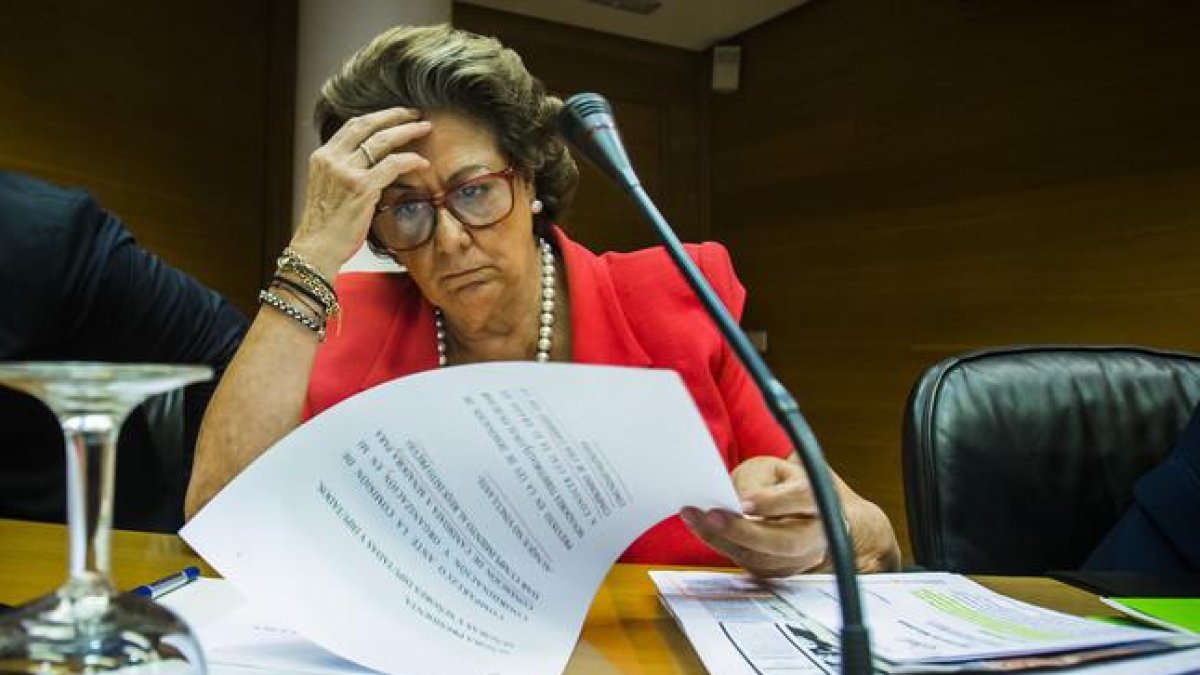 Rita Barberá, en comisión parlamentaria, el pasado 16 de julio en Valencia.-MIGUEL LORENZO