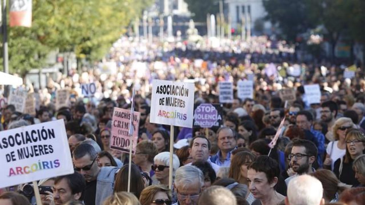 Miles de personas participan el 7 de noviembre en la marcha contra la violencia machista.-DAVID CASTRO