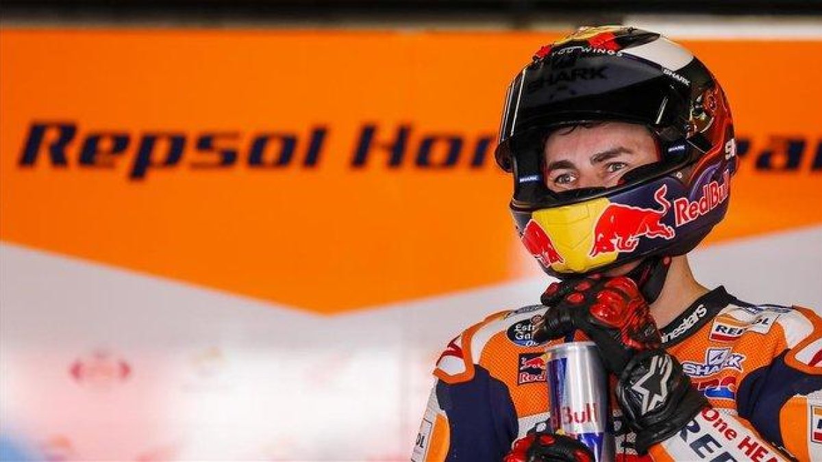 Jorge Lorenzo (Honda), durante el test del pasado lunes en Montmeló.-REPSOL MEDIA / JESÚS ROBLEDO