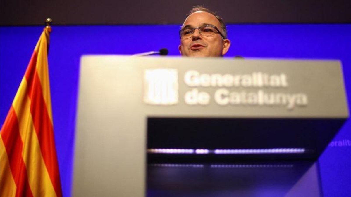 Jordi Turull, durante su comparecencia.-IVAN ALVARADO/REUTERS