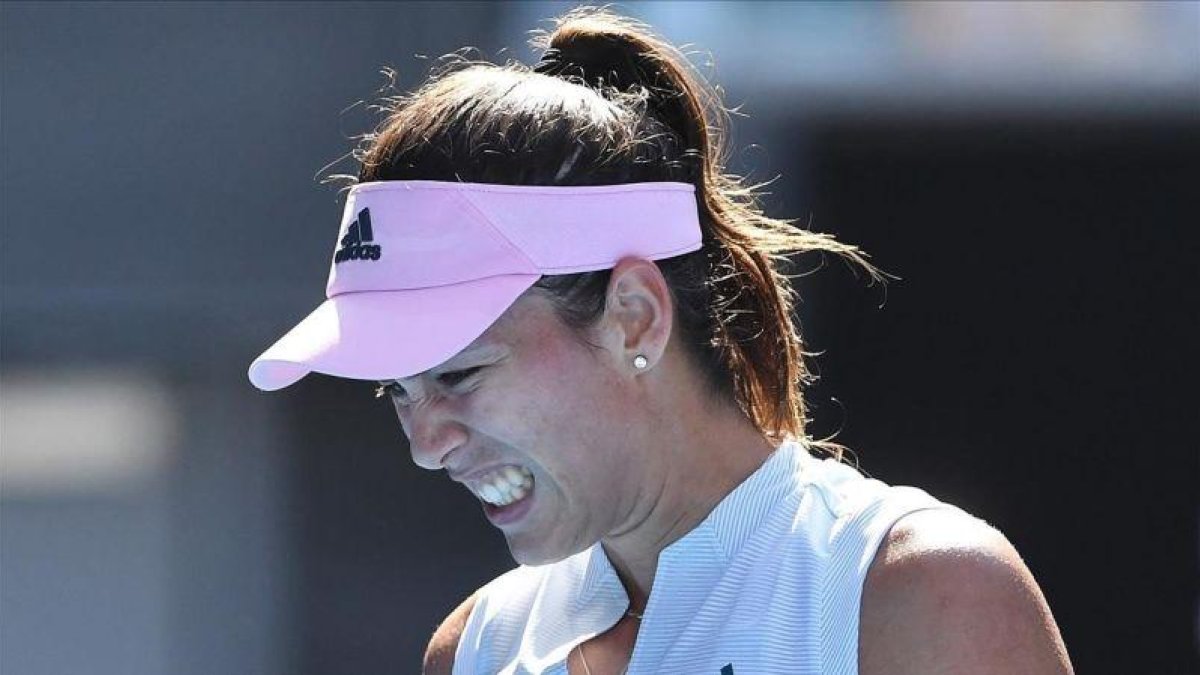 Muguruza en su derrota en el Open de Australia.-EL PERIÓDICO