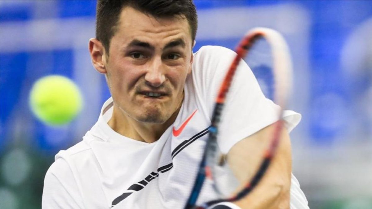 Bernard Tomic en el torneo de Memphis el 14 de febrero-TANNEN MAURY