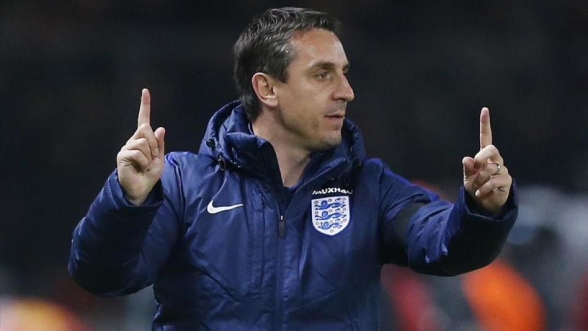 Gary Neville, durante el parón por selecciones.-REUTERS / CARL RECINE