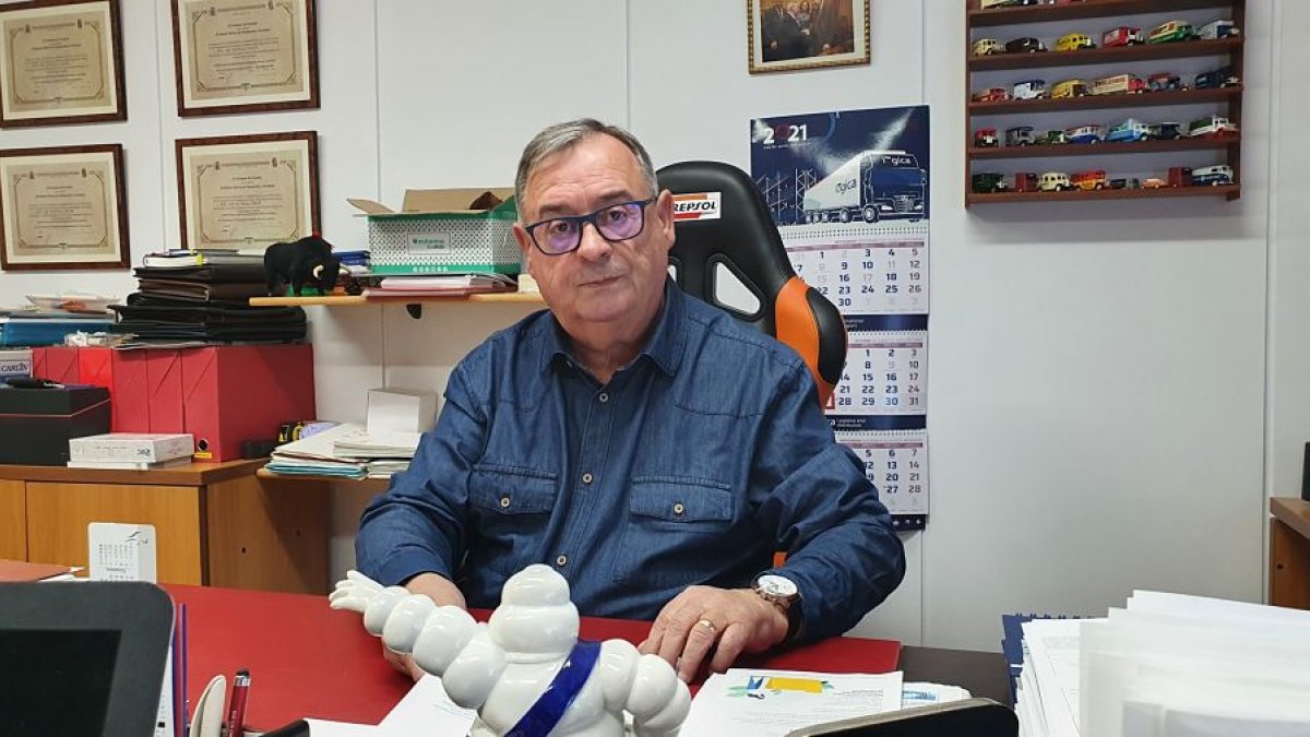 El presidente de la Asociación burgalesa de transportistas (Asebutra), José Luis Olivella. L. V.