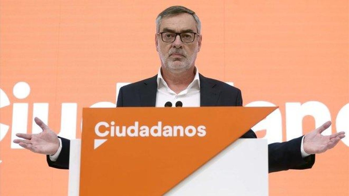 El secretario general del Ciudadanos, José Manuel Villegas, este mediodía.-DAVID CASTRO