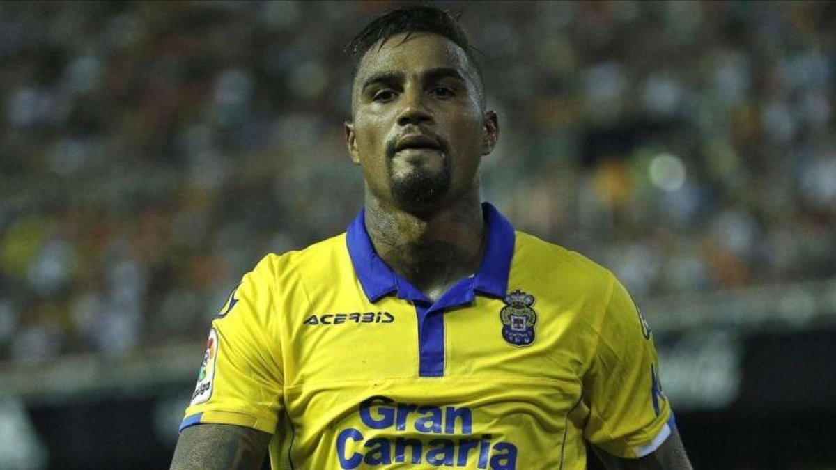 Kevin Prince Boateng, jugador del Las Palmas que ha marcado en las cuatro grandes ligas europeas.-EFE / MANUEL BRUQUE