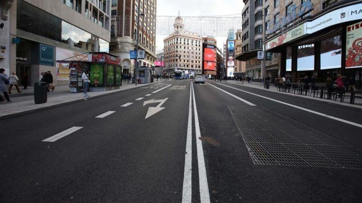 La Gran Vía de Madrid.-DAVID CASTRO