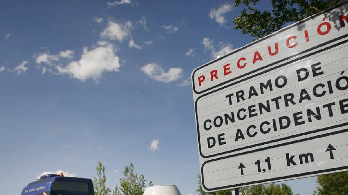 Uno de los tramos de concentración de accidentes en la N-I.-ISRAEL L. MURILLO