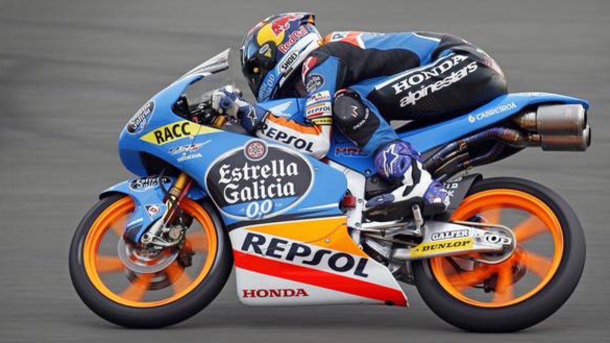 Àlex Márquez durante el entrenamiento en Cheste.-AP