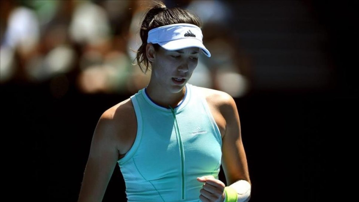 Muguruza, en uno de los partidos que disputó en el pasado Open de Australia.-LUCAS COCH