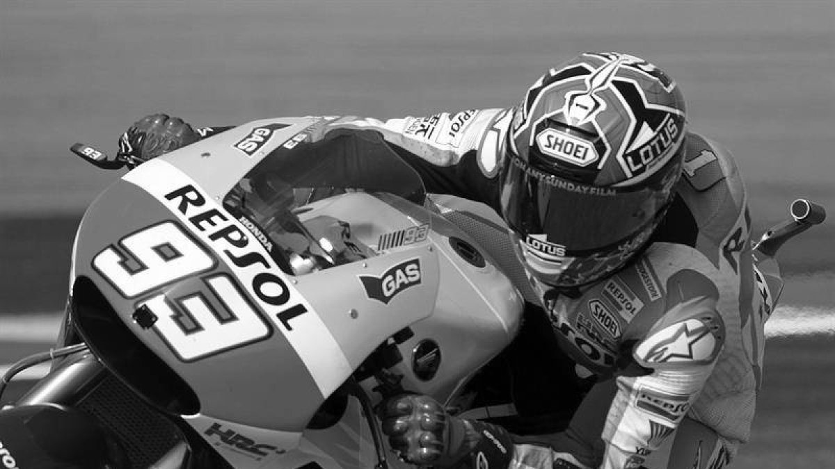 Marc Márquez durante el gran premio Movistar de Aragón en Alcañiz.-Foto: EFE