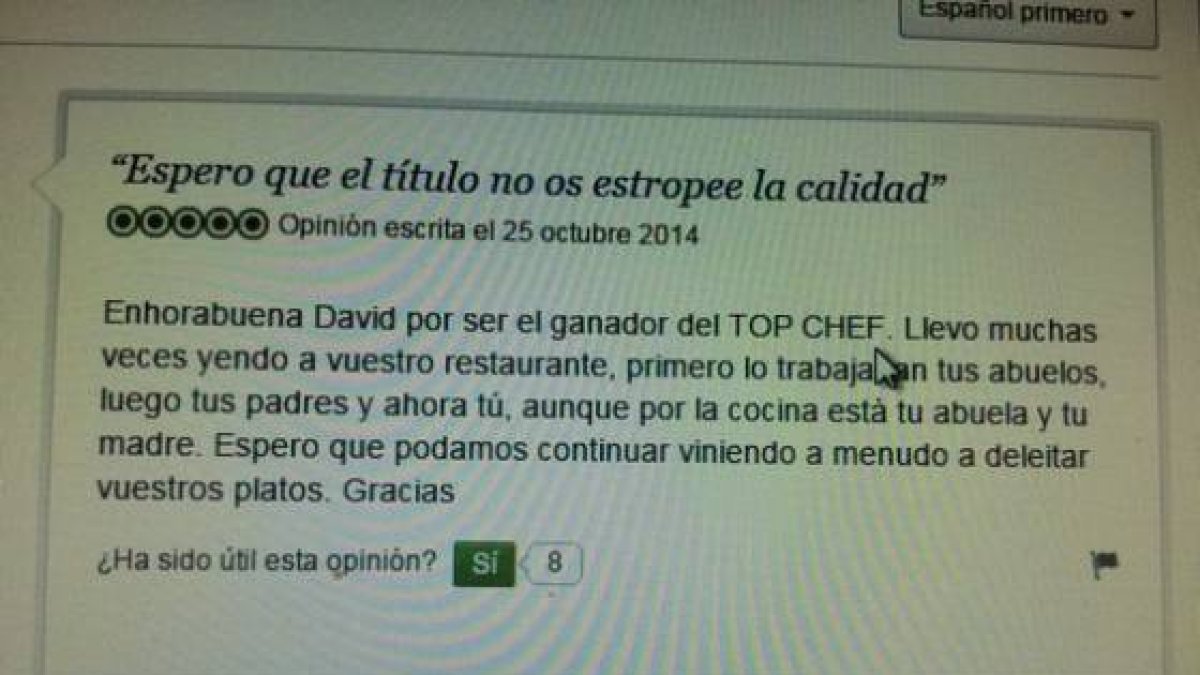 El comentario que reveló el vencedor de 'Top Chef' meses antes.-Foto: PAU ARENÓS